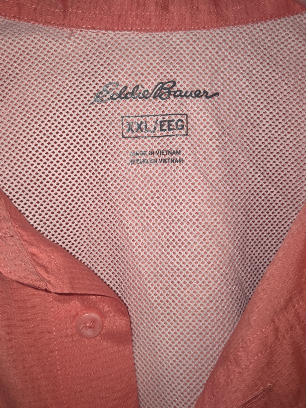 Eddie Bauer Coral Short Sleeve Button-Down Shirt